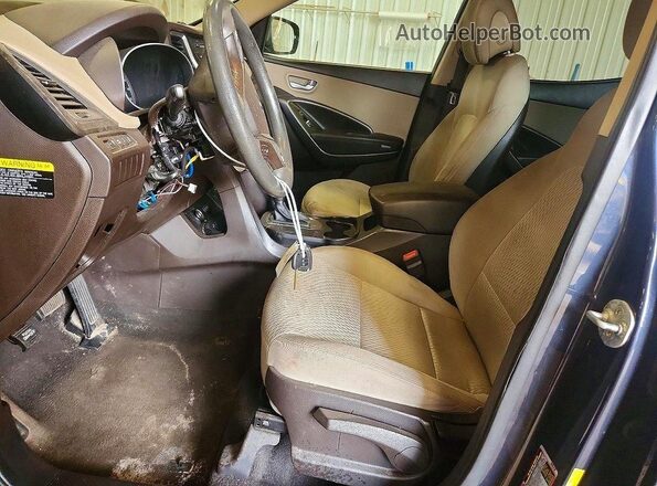 5NMZT3LB3HH039433 2017 HYUNDAI SANTA Синий Вид панели приборов