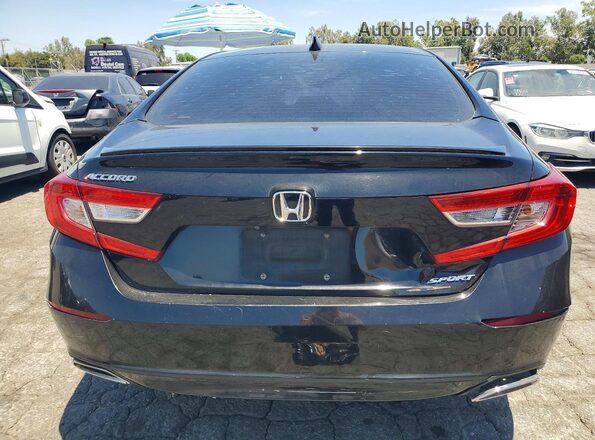 1HGCV1F37JA149010 2018 HONDA ACCORD Black Սալոնի դիմացի տեսք
