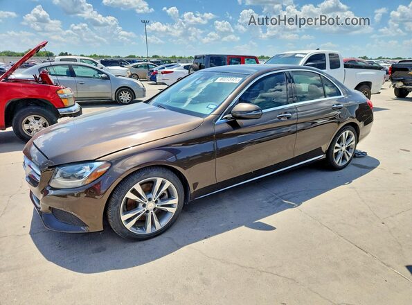 55SWF4JB2HU198799 2017 MERCEDES-BENZ C Tan Trasero izquierdo