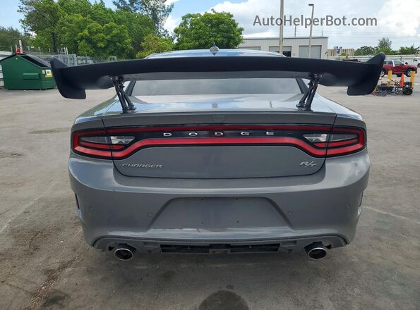 2C3CDXCT0KH619328 2019 DODGE CHARGER Gray წინა სალონის ხედი