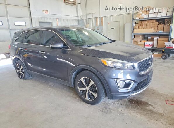 5XYPH4A19GG005319 2016 KIA SORENTO Charcoal Вид спереду