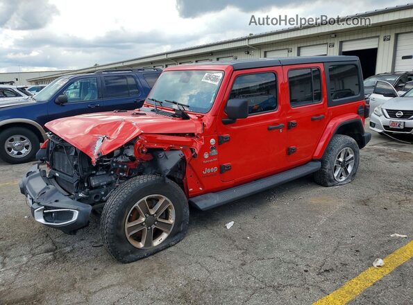 1C4HJXEN6LW218927 2020 JEEP WRANGLER Red Rear left