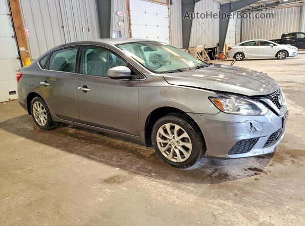 3N1AB7AP1KY239619 2019 NISSAN SENTRA Gray წინა ხედი