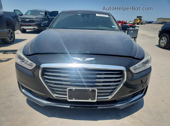 KMHG34JA8HU030593 2017 GENESIS G90 Black Widok z tyłu