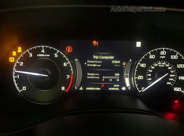 19UUB6F62MA001579 2021 ACURA TLX White Սարքավորումների վահանակի տեսք