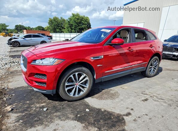 SADCJ2EV9JA257300 2018 JAGUAR F-PACE Red Задня ліва чверть