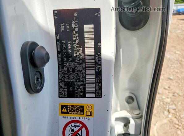 5TDZARFH7KS060010 2019 TOYOTA HIGHLANDER White Vista interior de 360 grados