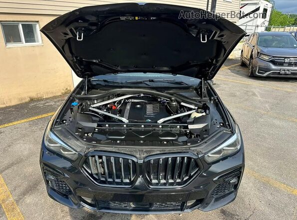 5UXCY6C05N9L63884 2022 BMW X6 Black Vista trasera