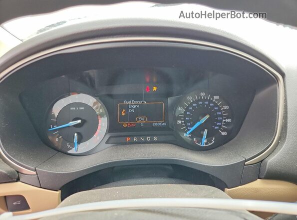 3FA6P0H71GR212140 2016 FORD FUSION Tan Vista de los asientos traseros