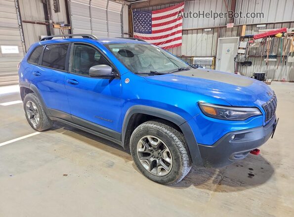 1C4PJMBN3KD481885 2019 JEEP CHEROKEE Синий Вид спереди