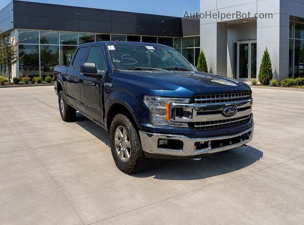 1FTEW1E55KKE92448 2019 FORD F150 Blue Tył lewy
