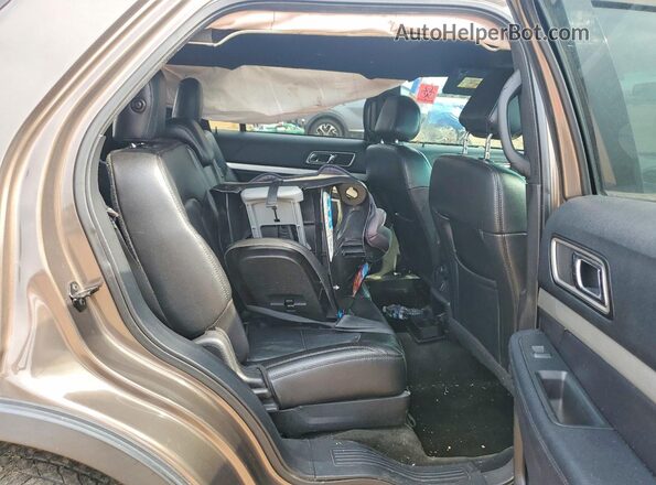 1FM5K7D89GGD35814 2016 FORD EXPLORER Tan Widok wnętrza z tyłu