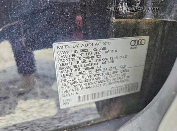 WA1VAAF79HD024082 2017 AUDI Q7 Black სალონის 360-გრადუსიანი ხედი