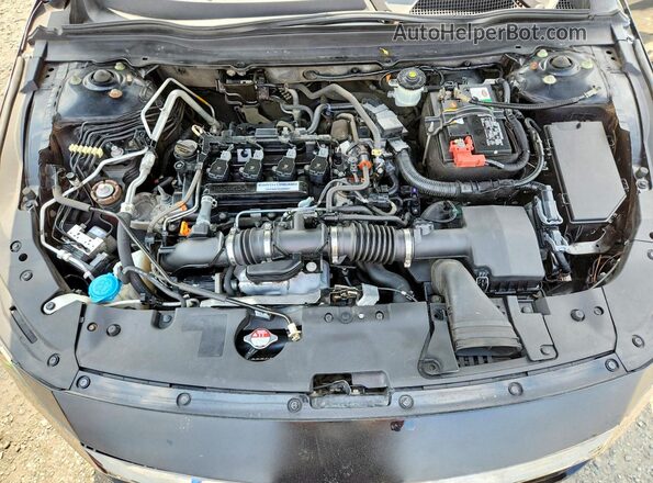 1HGCV1F32KA115560 2019 HONDA ACCORD Black Engine compartment view