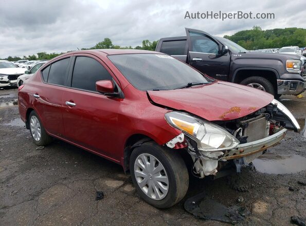 3N1CN7AP0JL883267 2018 NISSAN VERSA Burgundy Դիմացի տեսք