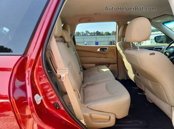 5N1DR2MN7HC681949 2017 NISSAN PATHFINDER Red Engine compartment view
