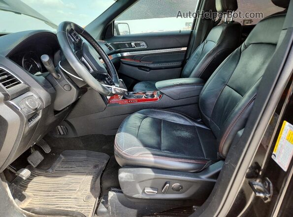 1FM5K8GT2JGB31479 2018 FORD EXPLORER Black წინა პანელის ხედი