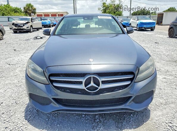 55SWF4KB7GU158196 2016 MERCEDES-BENZ C Gray Widok z tyłu