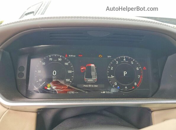 SALWV2SV7JA808639 2018 LAND ROVER RANGE Silver ხელსაწყოთა პანელის ხედი