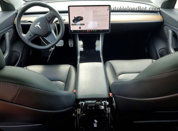 5YJ3E1EAXKF416096 2019 TESLA MODEL 3 Black Вид щитка приладів
