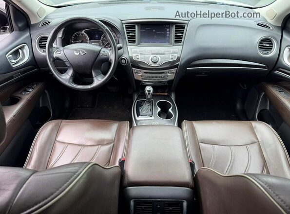 5N1DL0MM1HC527783 2017 INFINITI QX60 White Rear seats view