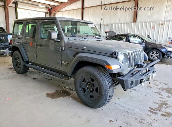1C4HJXDN5JW332514 2018 JEEP WRANGLER Gray Front view