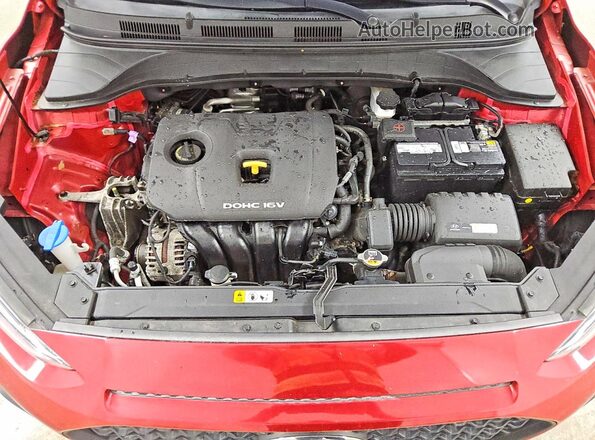 KM8K1CAA5MU675240 2021 HYUNDAI KONA Red VIN կոդի պիտակի տեսք