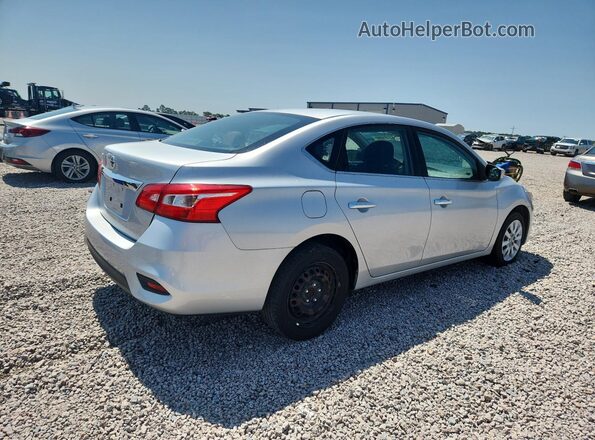 3N1AB7AP8KY282449 2019 NISSAN SENTRA Серебряный Передняя правая четверть