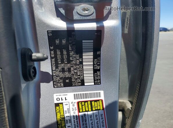 5TDKZ3DCXLS054458 2020 TOYOTA SIENNA Silver Vista de la etiqueta del VIN