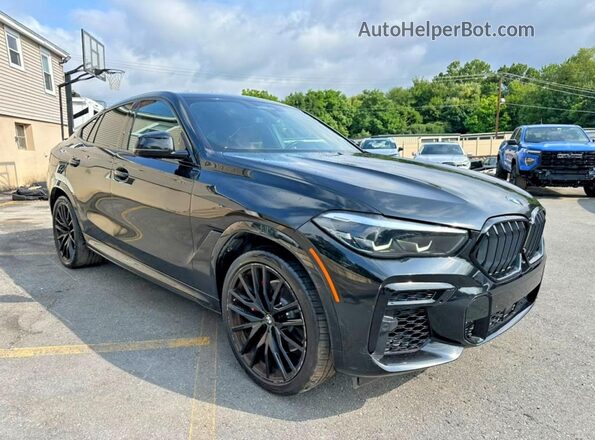 5UXCY6C05N9L63884 2022 BMW X6 Black Vista frontal
