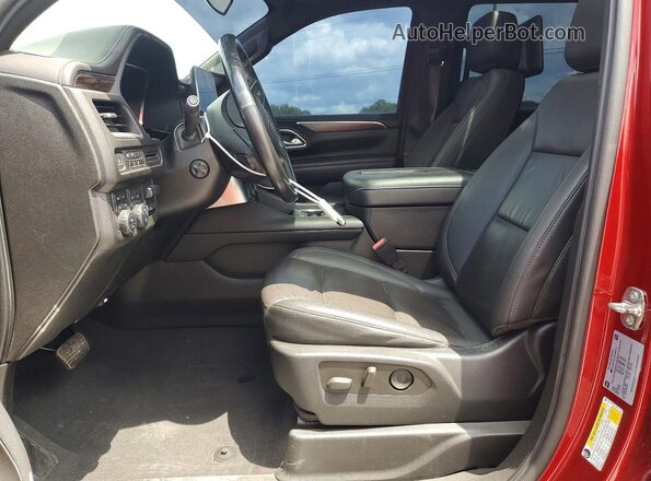 1GNSKPKD1NR140015 2022 CHEVROLET TAHOE Red Dashboard view