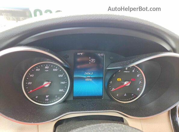 55SWF8DB4KU299675 2019 MERCEDES-BENZ C White Հետևի նստատեղերի տեսք