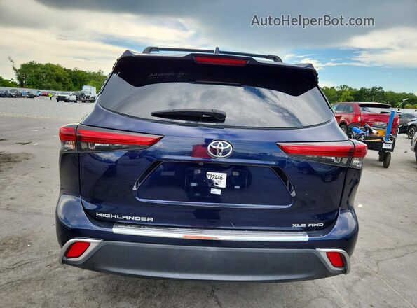 5TDHZRBH4LS041670 2020 TOYOTA HIGHLANDER Blue Вид салону спереду