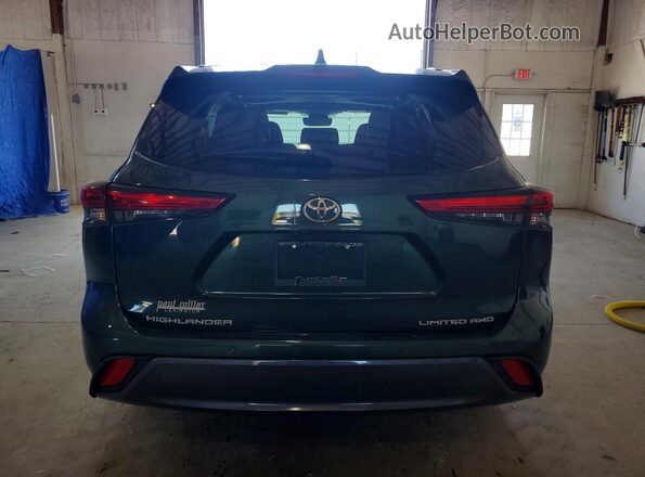 5TDKDRBH4PS500349 2023 TOYOTA HIGHLANDER Green Вид салону спереду