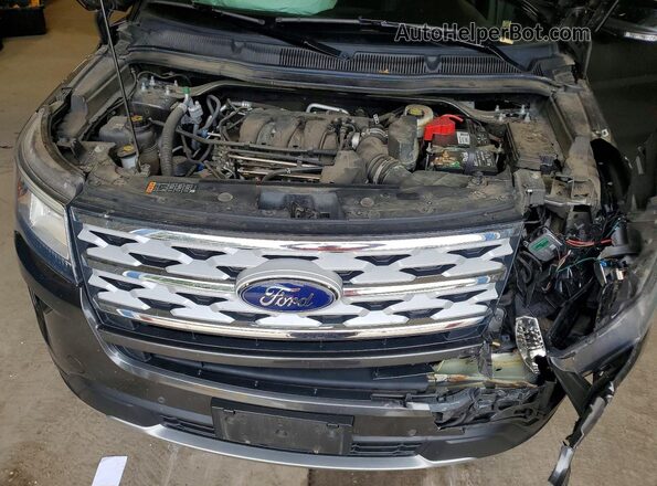 1FM5K8D89JGC71853 2018 FORD EXPLORER Black VIN sticker view