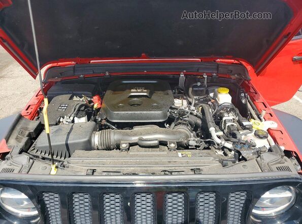 1C4HJXDNXLW188686 2020 JEEP WRANGLER Red Widok naklejki z numerem VIN