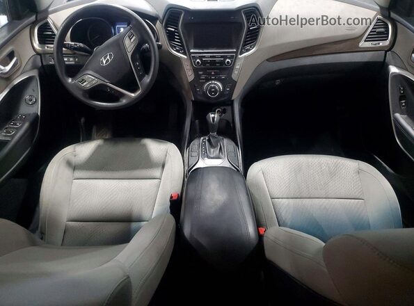 5XYZUDLB8HG445608 2017 HYUNDAI SANTA Gray ხელსაწყოთა პანელის ხედი