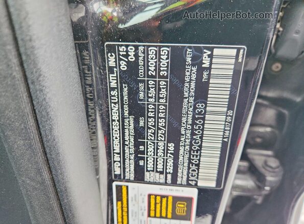 4JGDF6EE9GA656138 2016 MERCEDES-BENZ GL-CLASS Black Սալոնի 360 աստիճան տեսք