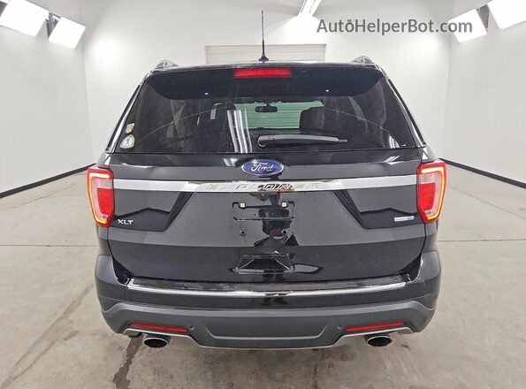 1FM5K8DH2JGC65425 2018 FORD EXPLORER Black Вид салону спереду