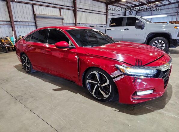 1HGCV1F33JA248262 2018 HONDA ACCORD Red წინა ხედი