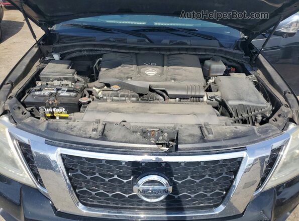 JN8AY2NCXH9502876 2017 NISSAN ARMADA Black VIN კოდის სტიკერის ხედი
