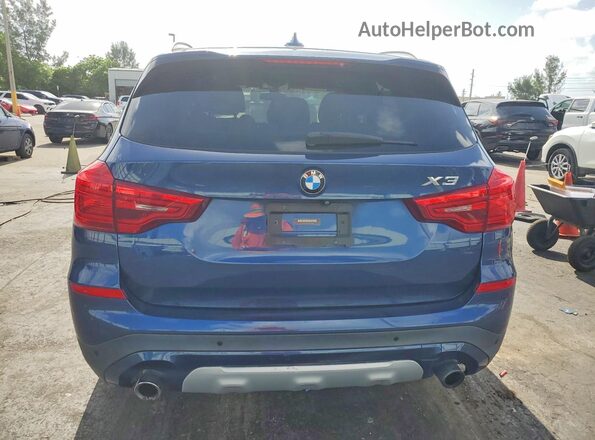 5UXTR9C5XJLD61865 2018 BMW X3 Blue Вид салону спереду