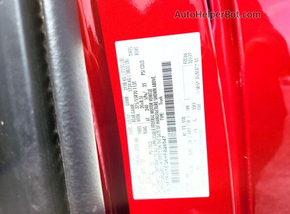 1FTFW1EG8HFB28547 2017 FORD F150 Red VIN კოდის სტიკერის ხედი