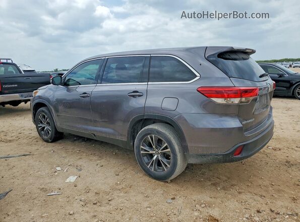 5TDZZRFH0KS289766 2019 TOYOTA HIGHLANDER Gray Задня права чверть