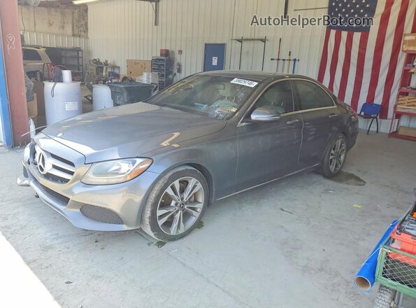 55SWF4JB8JU241418 2018 MERCEDES-BENZ C Gray Tył lewy