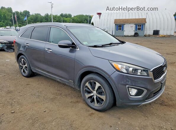 5XYPHDA11GG180776 2016 KIA SORENTO Gray Front view