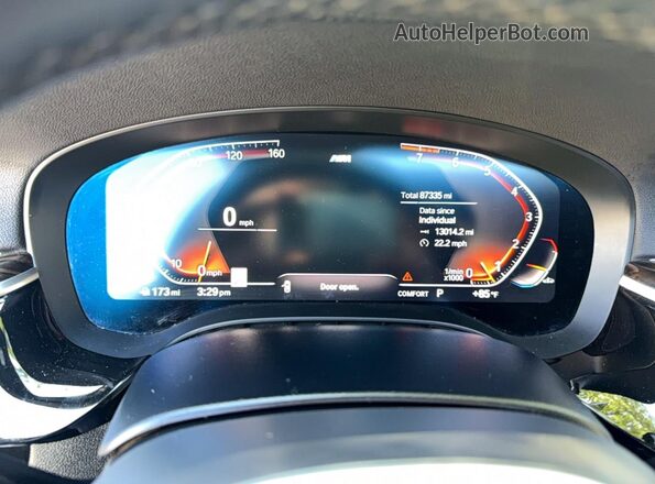 WBAJS1C05LWW82727 2020 BMW 5 SERIES Black Instrument cluster view