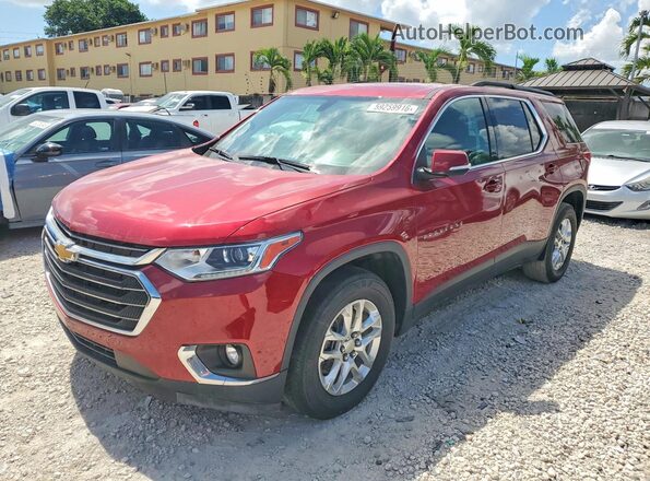 1GNERGKW0MJ189634 2021 CHEVROLET TRAVERSE Red Հետևի ձախ