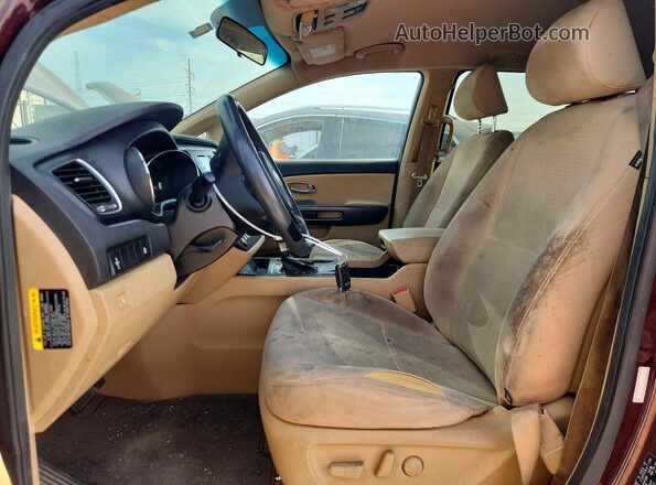 KNDMB5C16J6389349 2018 KIA SEDONA Maroon წინა პანელის ხედი
