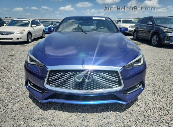 JN1EV7EK1KM230283 2019 INFINITI Q60 Blue Rear view